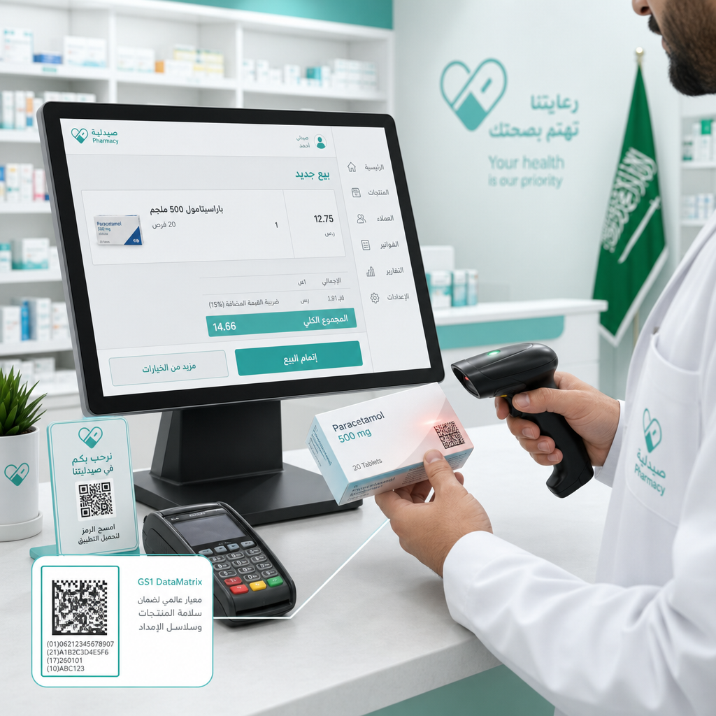 نقطة بيع مع مسح GS1